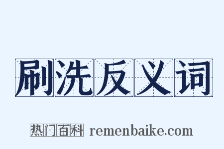刷洗反义词是什么意思的图片
